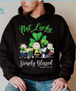 Snoopy Peanuts Not Lucky Simply Blessed Roman 4 7 8 Patrick’s Day 2024 T shirt