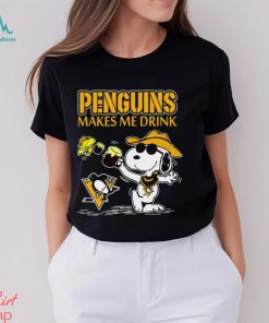 Snoopy Pittsburgh Penguins Make Me Drinks Shirt