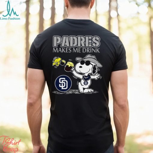 Snoopy San Diego Padres Makes Me Drinks Shirt