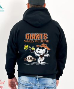 Snoopy San Francisco Giants Makes Me Drinks Shirt