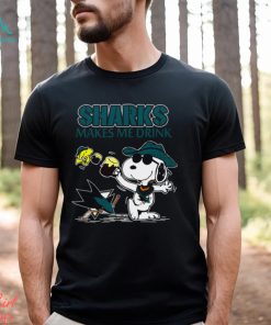 Snoopy San Jose Sharks Make Me Drinks Shirt