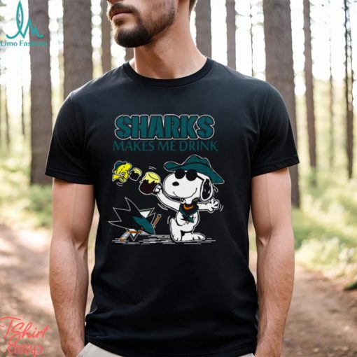 Snoopy San Jose Sharks Make Me Drinks Shirt