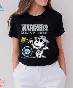 Snoopy Seattle Mariners Makes Me Drinks Shirt