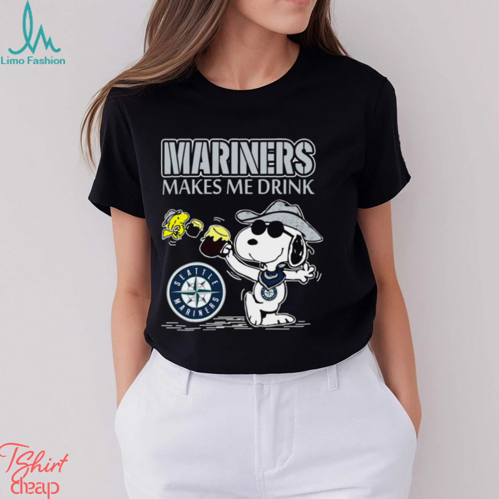 Snoopy Seattle Mariners Makes Me Drinks Shirt Snoopy Seattle Mariners Makes Me Drinks Shirt