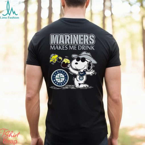 Snoopy Seattle Mariners Makes Me Drinks Shirt
