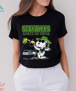 Snoopy Seattle Seahawks Make Me Drinks Shirt