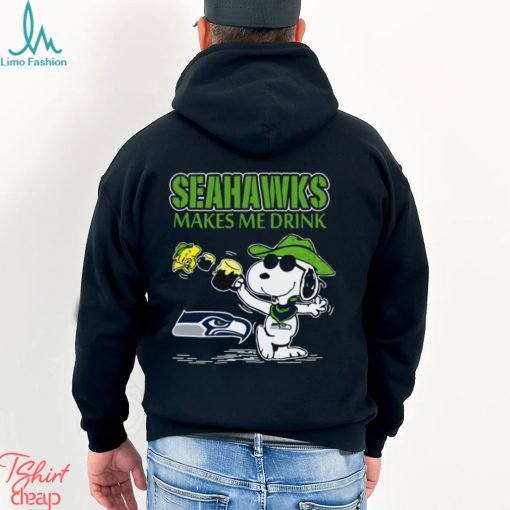 Snoopy Seattle Seahawks Make Me Drinks Shirt