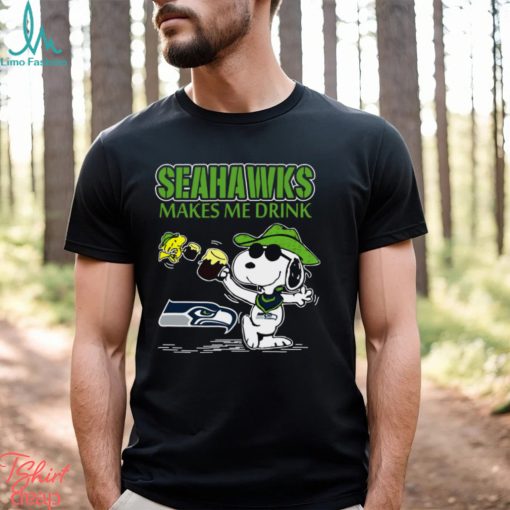 Snoopy Seattle Seahawks Make Me Drinks Shirt