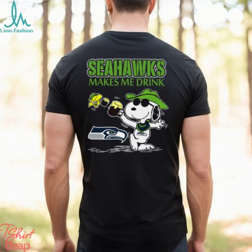 Snoopy Seattle Seahawks Make Me Drinks Shirt