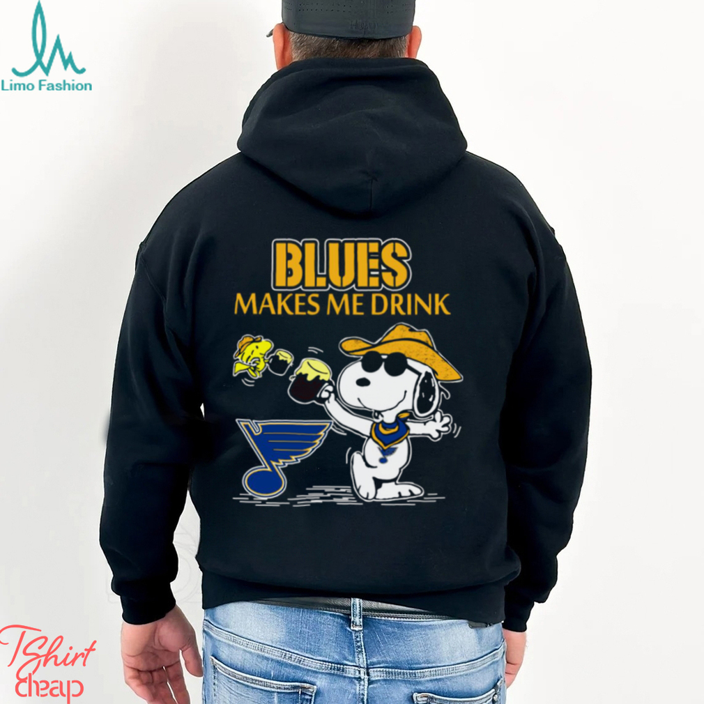 Snoopy St Louis Blues Make Me Drinks Shirt Snoopy St Louis Blues Make Me Drinks Shirt