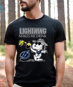 Snoopy Tampa Bay Lightning Make Me Drinks Shirt