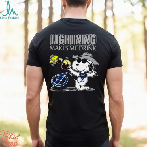 Snoopy Tampa Bay Lightning Make Me Drinks Shirt