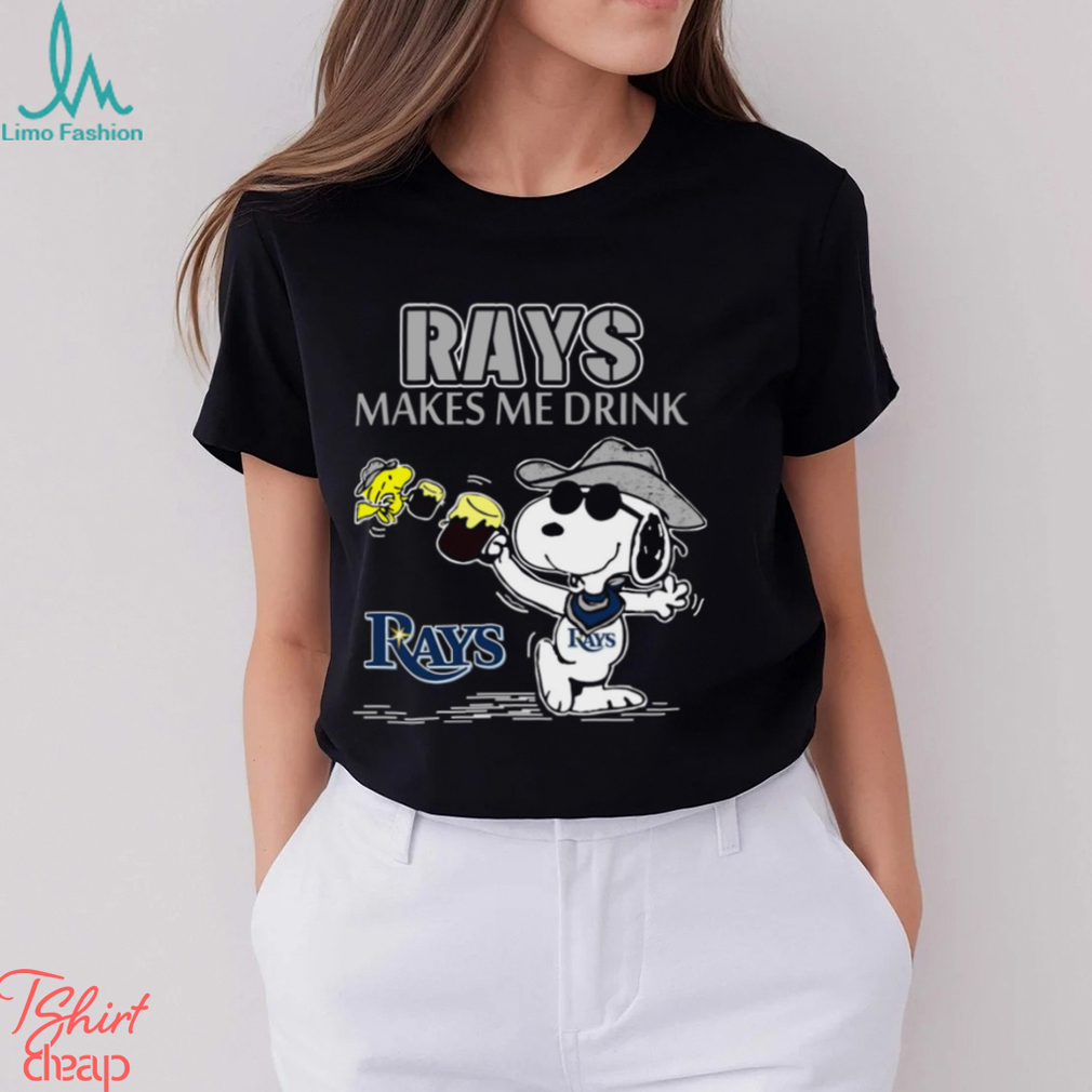 Snoopy Tampa Bay Rays Makes Me Drinks Shirt Snoopy Tampa Bay Rays Makes Me Drinks Shirt