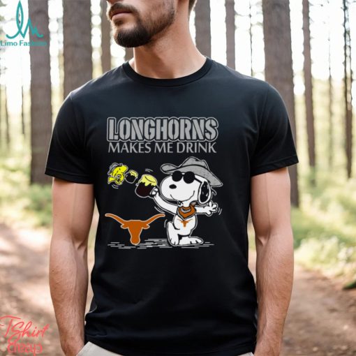 Snoopy Texas Longhorns Make Me Drinks Shirt