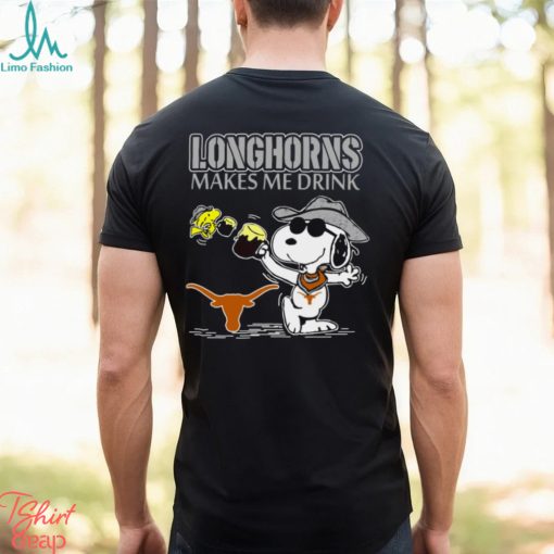 Snoopy Texas Longhorns Make Me Drinks Shirt