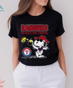 Snoopy Texas Rangers Makes Me Drinks Shirt