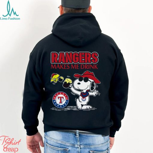 Snoopy Texas Rangers Makes Me Drinks Shirt