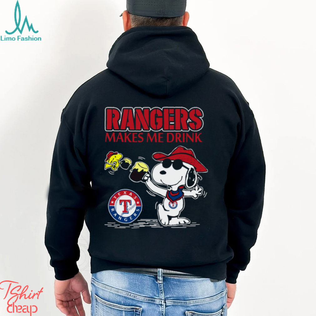 Snoopy Texas Rangers Makes Me Drinks Shirt Snoopy Texas Rangers Makes Me Drinks Shirt