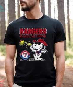 Snoopy Texas Rangers Makes Me Drinks Shirt