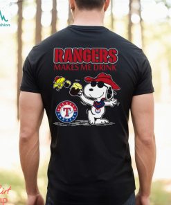 Snoopy Texas Rangers Makes Me Drinks Shirt