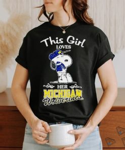 Snoopy This Girl Loves Her Michigan Wolverines Football Shirt, hoodie, sweater, long sleeve and tank top Snoopy This Girl Loves Her Michigan Wolverines Football Shirt