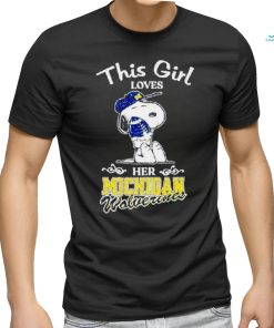 Snoopy This Girl Loves Her Michigan Wolverines Football Shirt, hoodie, sweater, long sleeve and tank top Snoopy This Girl Loves Her Michigan Wolverines Football Shirt