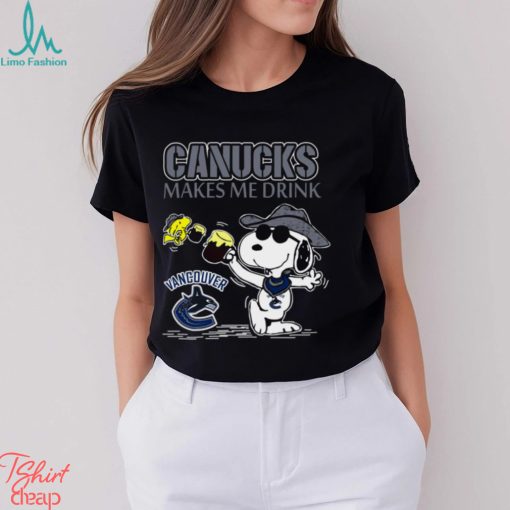 Snoopy Vancouver Canucks Make Me Drinks Shirt