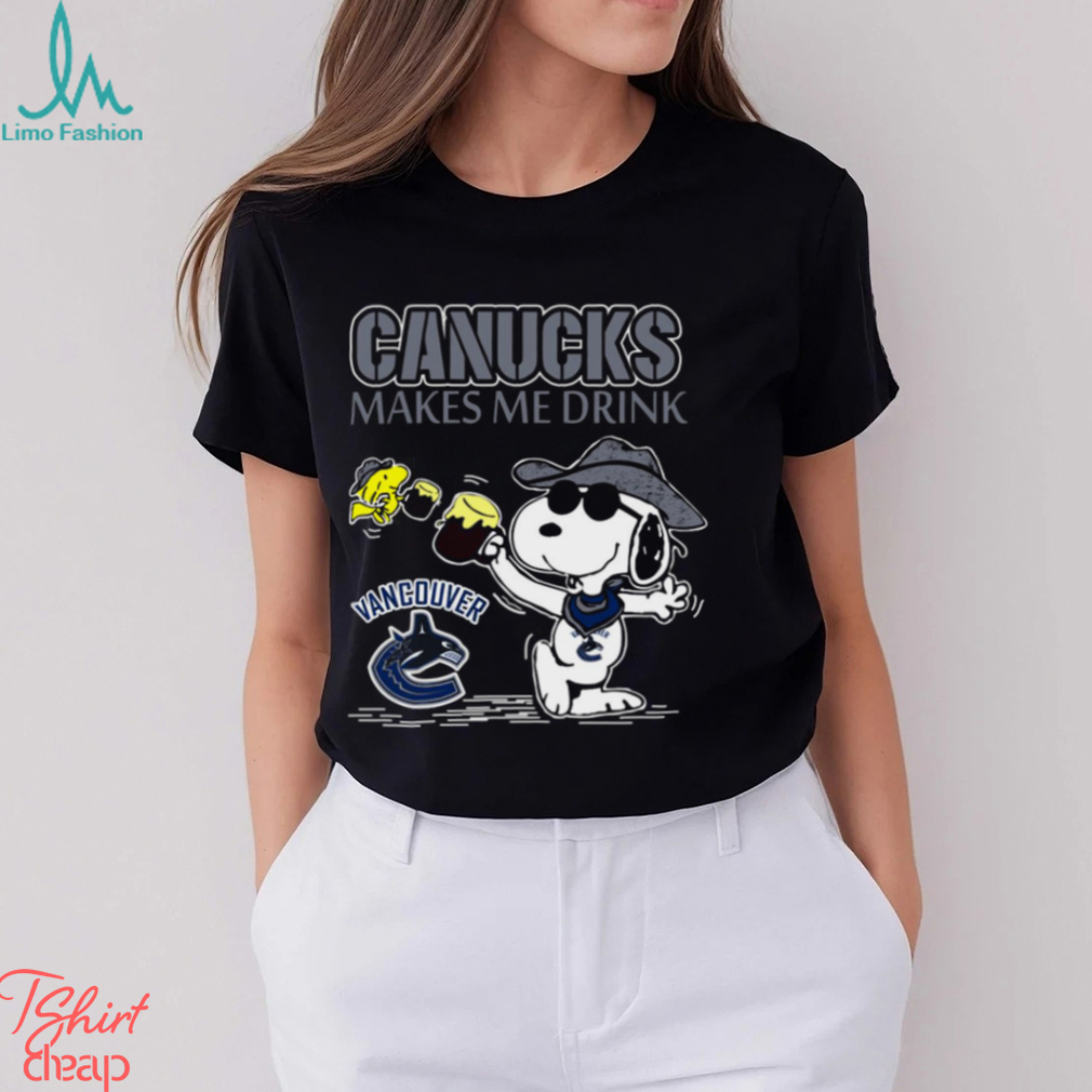 Snoopy Vancouver Canucks Make Me Drinks Shirt Snoopy Vancouver Canucks Make Me Drinks Shirt