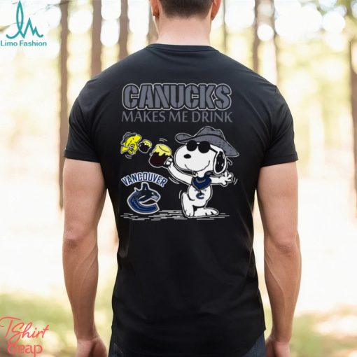 Snoopy Vancouver Canucks Make Me Drinks Shirt