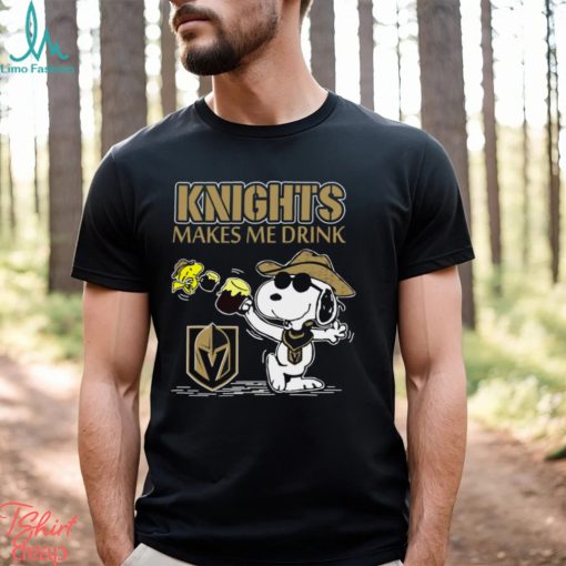 Snoopy Vegas Golden Knights Make Me Drinks Shirt
