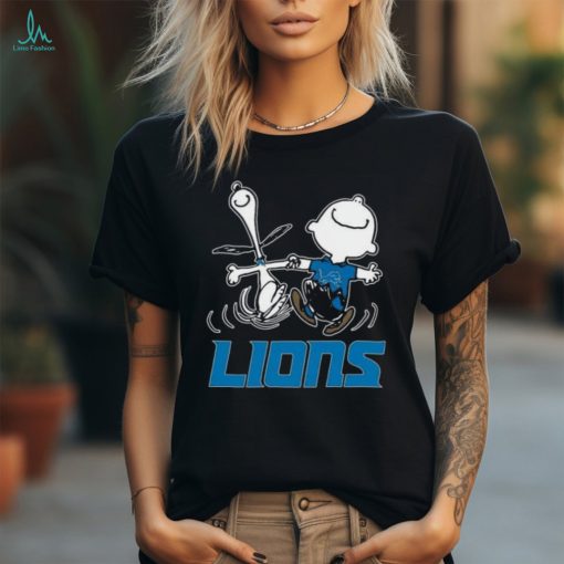 Snoopy and Charlie Brown Happy Detroit Lions Fans Shirts