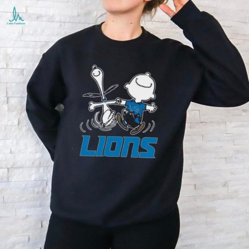 Snoopy and Charlie Brown Happy Detroit Lions Fans Shirts
