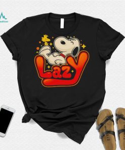 Snoopy and Woodstock Peanuts lazy beagle shirt