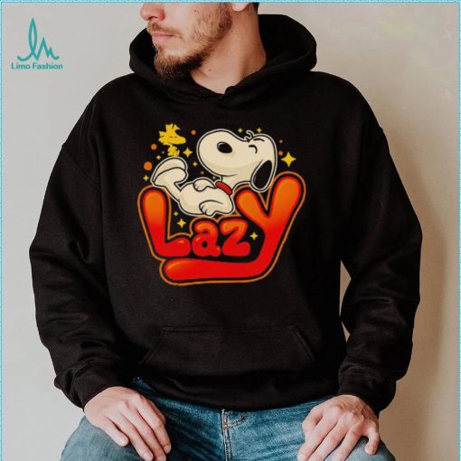 Snoopy and Woodstock Peanuts lazy beagle shirt