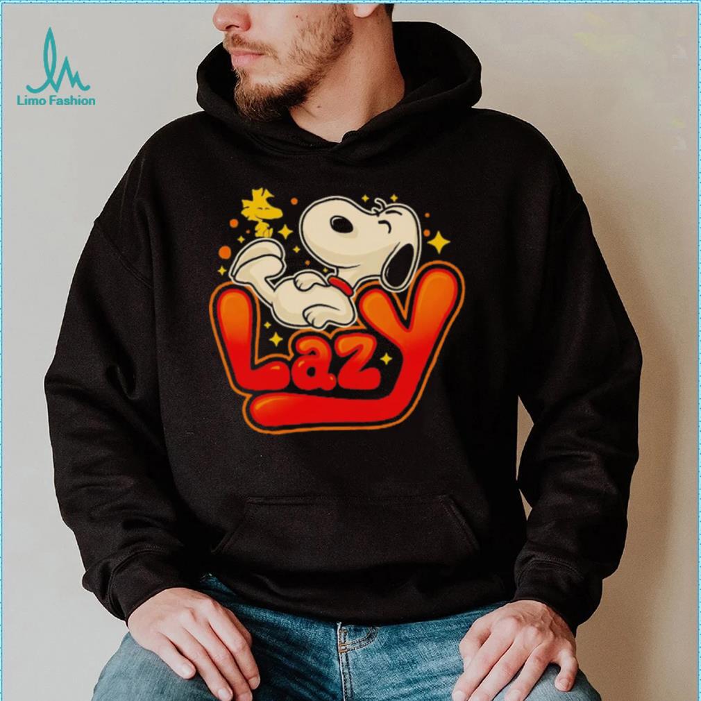 Snoopy and Woodstock Peanuts lazy beagle shirt Snoopy and Woodstock Peanuts lazy beagle shirt