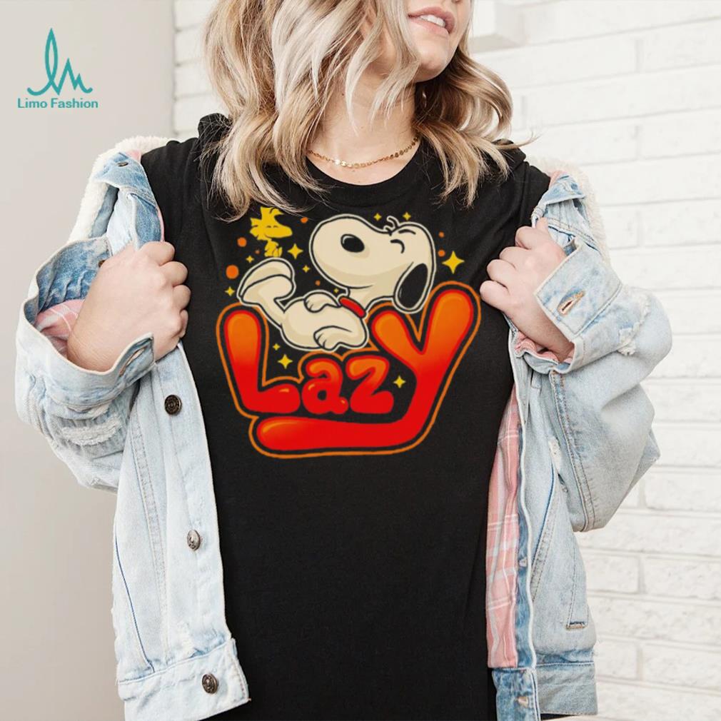 Snoopy and Woodstock Peanuts lazy beagle shirt Snoopy and Woodstock Peanuts lazy beagle shirt