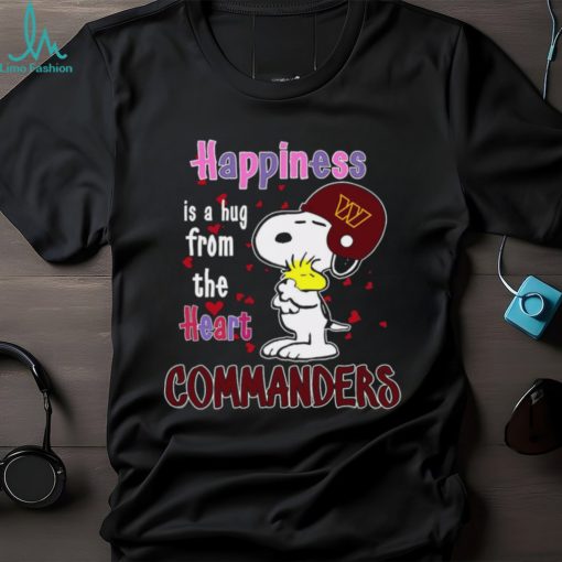 Snoopy and Woodstock happiness is a hug from the heart Washington Commanders shirt