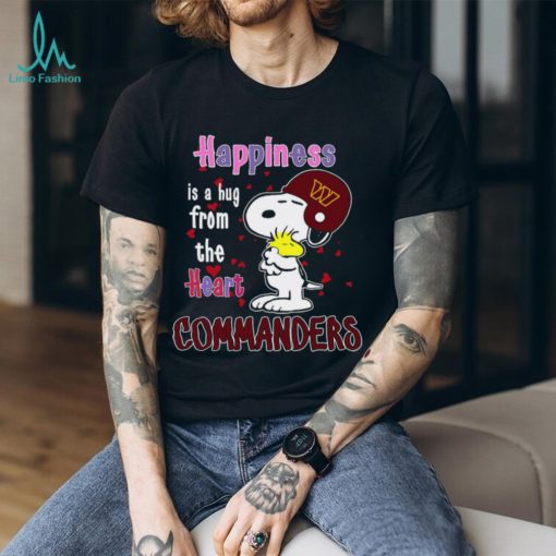 Snoopy and Woodstock happiness is a hug from the heart Washington Commanders shirt