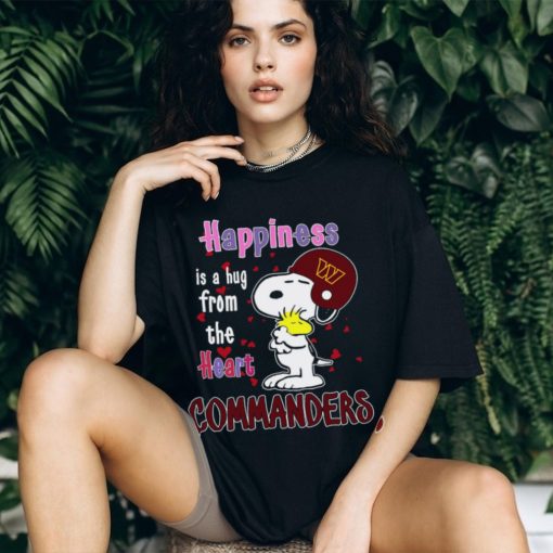 Snoopy and Woodstock happiness is a hug from the heart Washington Commanders shirt