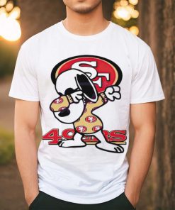 Snoopy dabbing San Francisco 49ers football logo shirt