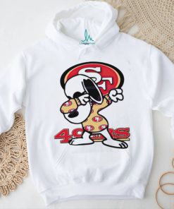 Snoopy dabbing San Francisco 49ers football logo shirt