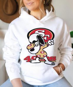 Snoopy dabbing San Francisco 49ers football logo shirt