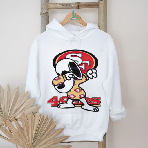 Snoopy dabbing San Francisco 49ers football logo shirt