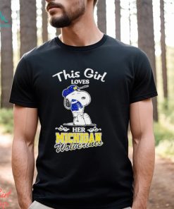 Snoopy this girl loves her Michigan Wolverines football shirt, hoodie, sweater, long sleeve and tank top Snoopy this girl loves her Michigan Wolverines football shirt