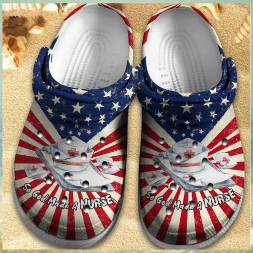 So God Made A Nurse Shoes Usa Nurse Custom crocs