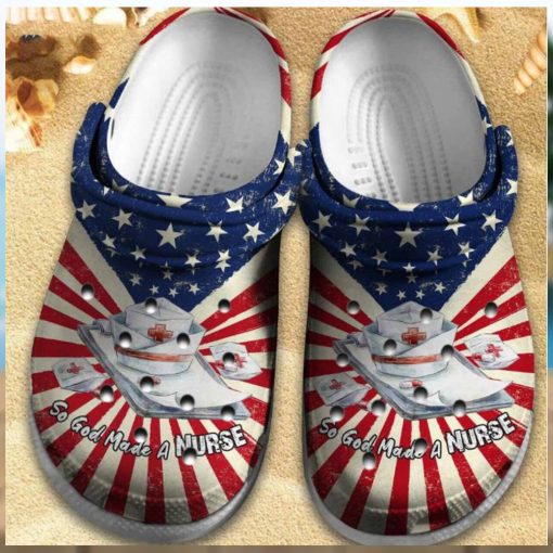 So God Made A Nurse Shoes Usa Nurse Custom crocs