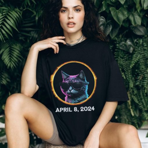 Solar Eclipse Glasses Cat April 8, 2024 Classic Tee