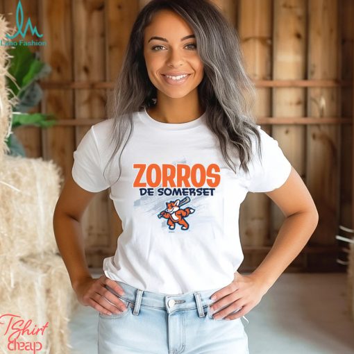 Somerset Patriots Carolina Blue Adult Softstyle Zorros de Somerset Plane Fulltone T shirt