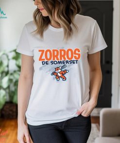 Somerset Patriots Carolina Blue Adult Softstyle Zorros de Somerset Plane Fulltone T shirt
