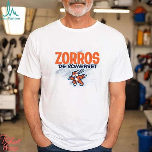 Somerset Patriots Carolina Blue Adult Softstyle Zorros de Somerset Plane Fulltone T shirt